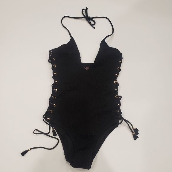 VS Ensenada Smocked Halter One-Piece Swim Suit - Picture 3 of 12